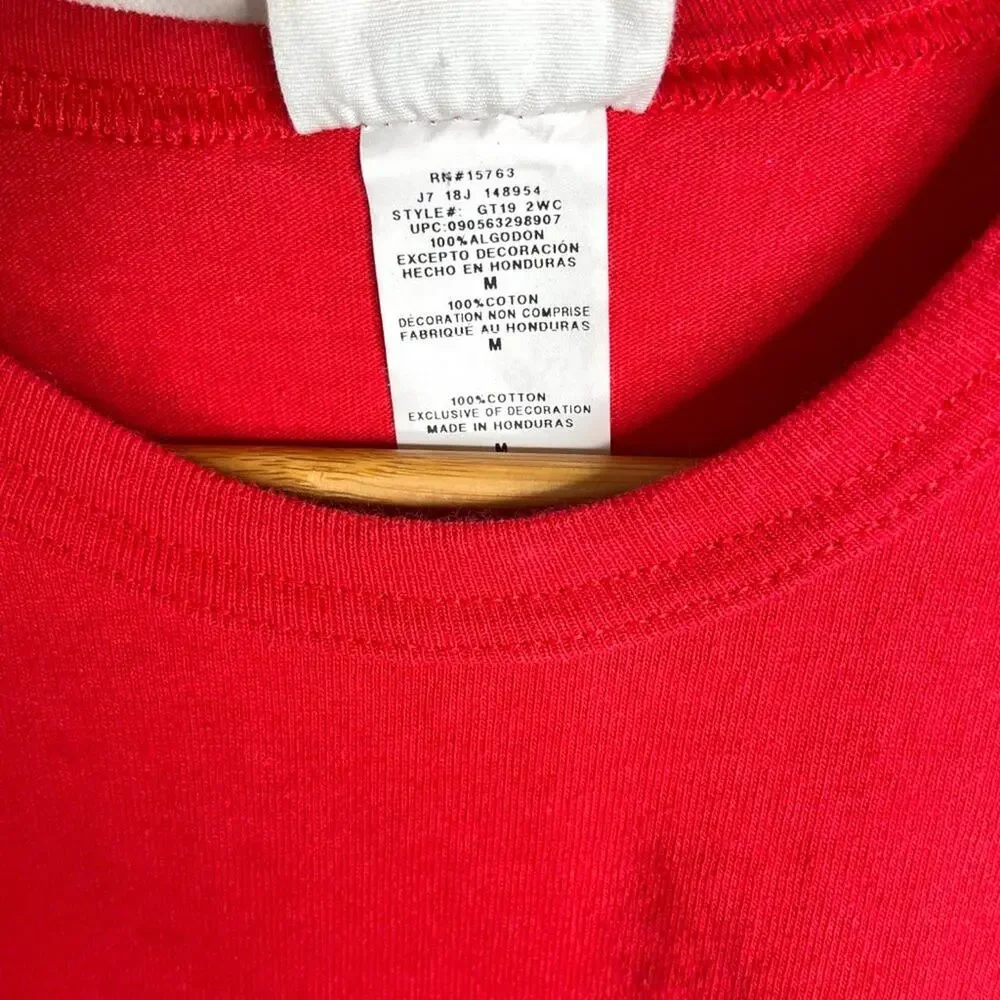 Vintage Champion Red & Black Spell Out T-Shirt - Picture 3 of 9